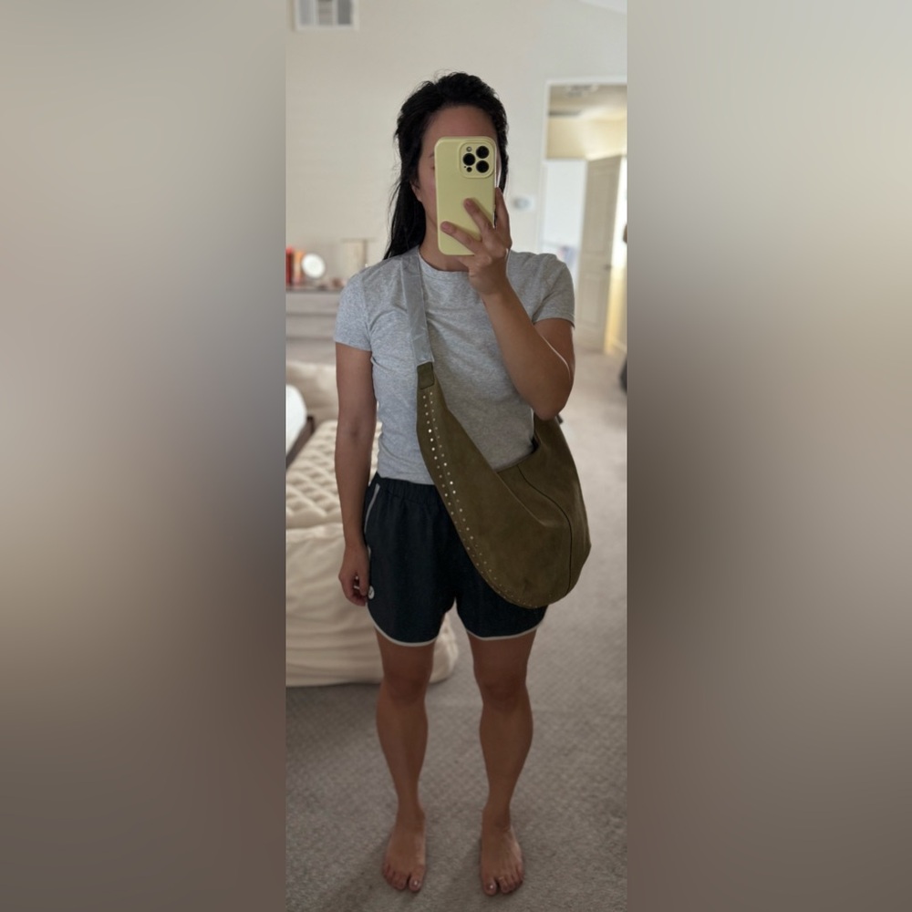 Madewell Suede Essentials Slouch Hobo Bag in Aged Olive - Picture 12 of 12